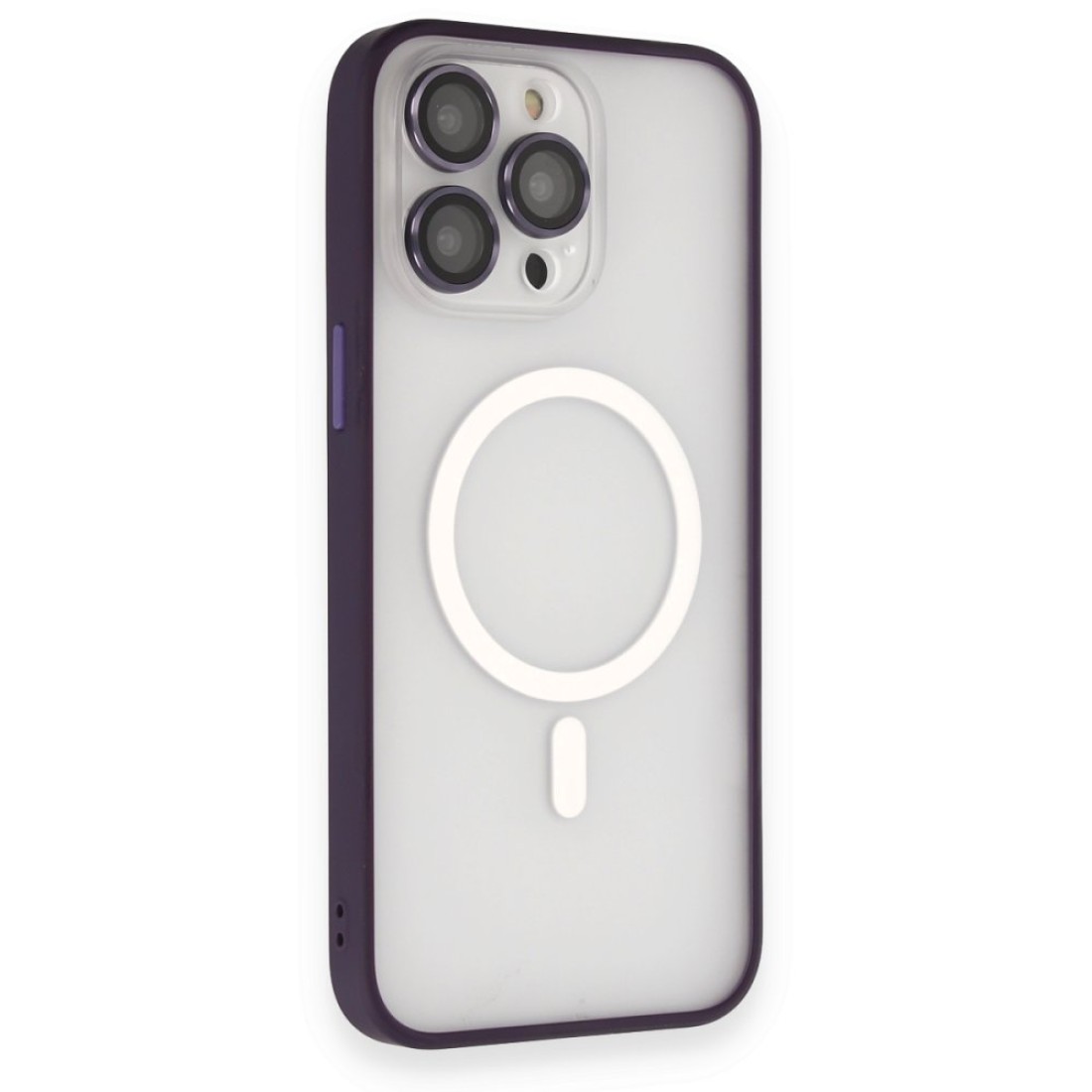 Apple iPhone 14 Pro Kılıf Martin Lens Magneticsafe Kapak - Derin Mor