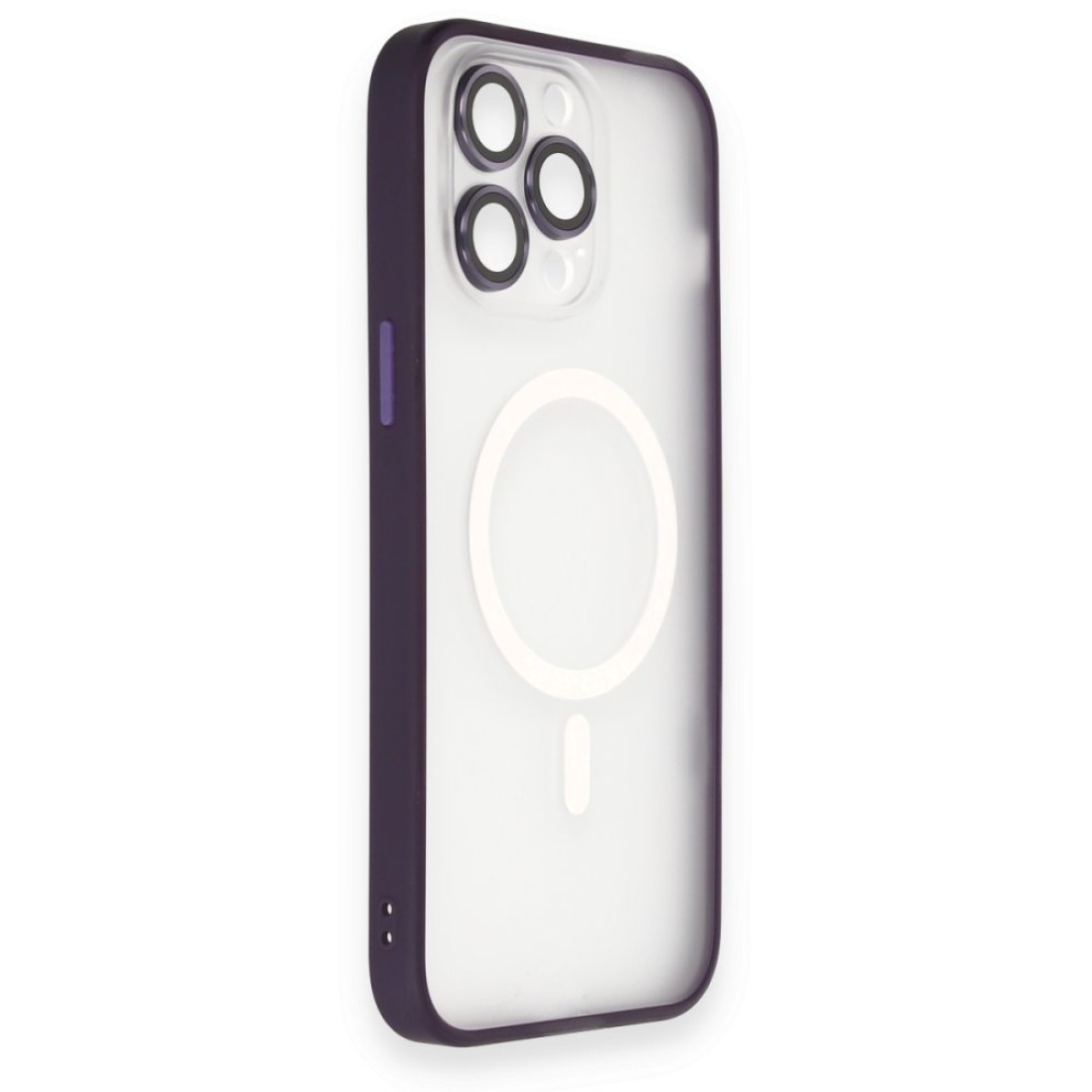 Apple iPhone 14 Pro Kılıf Martin Lens Magneticsafe Kapak - Derin Mor