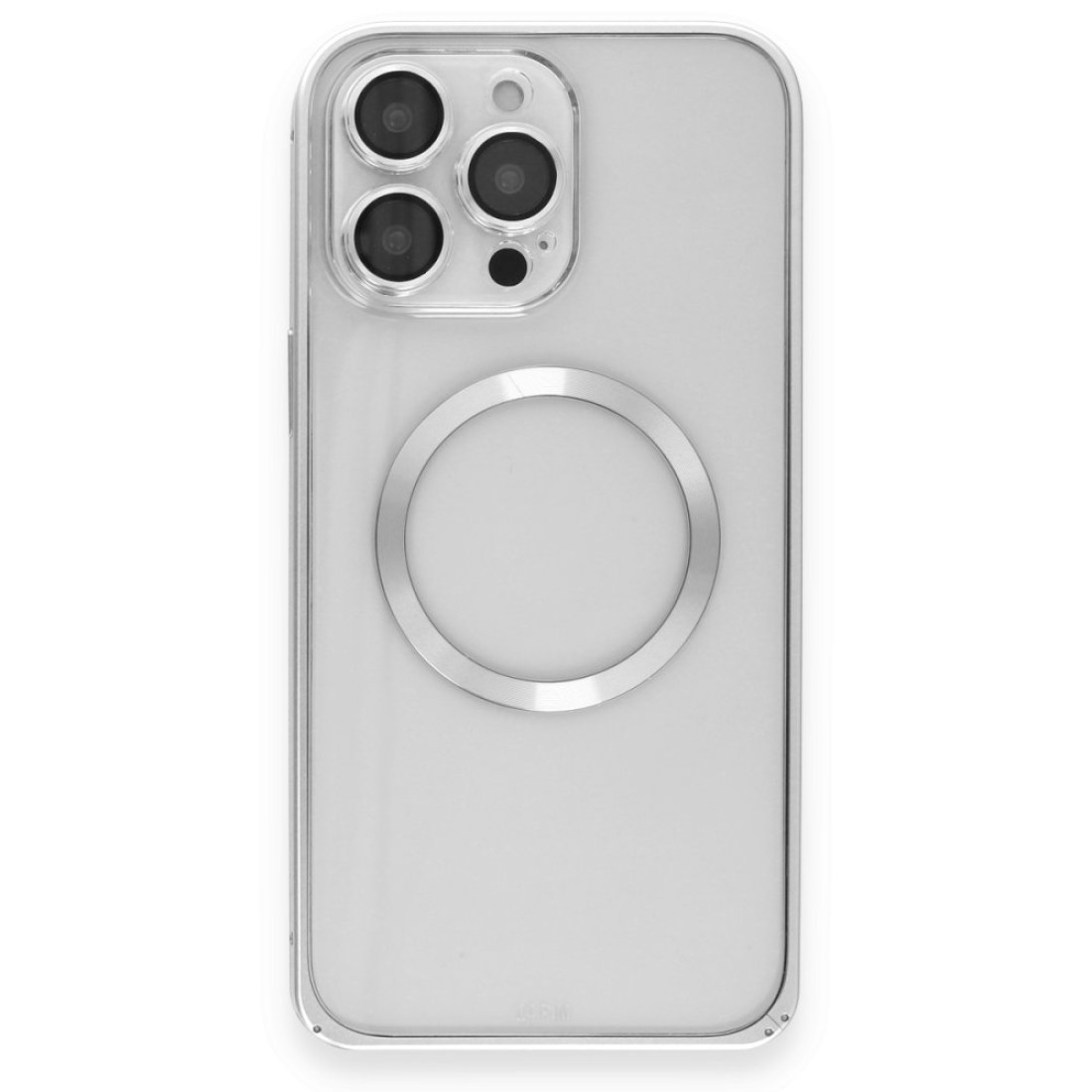 Joko iPhone 14 Pro Kılıf Metal Bumper Magneticsafe Kapak - Gümüş