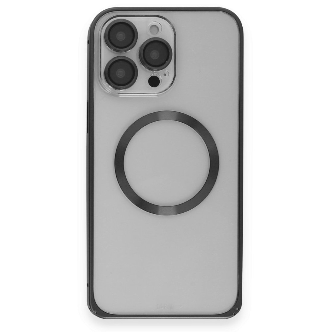 Joko iPhone 14 Pro Kılıf Metal Bumper Magneticsafe Kapak - Siyah