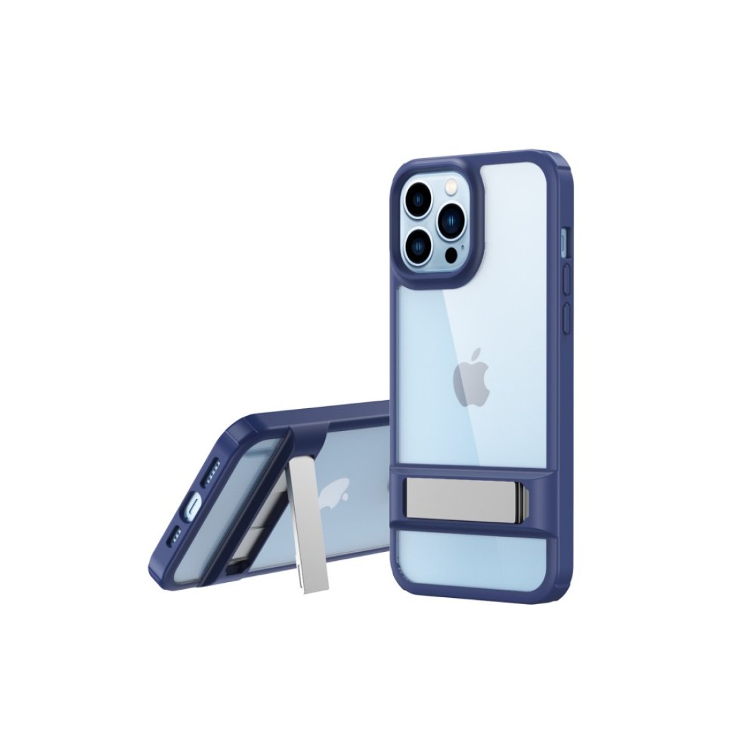 Apple iPhone 14 Pro Kılıf Rolet Stand Kapak - Lacivert