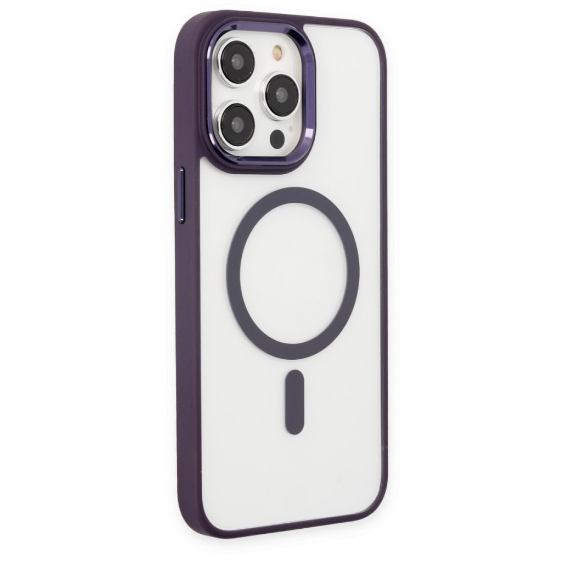Apple iPhone 14 Pro Kılıf Room Magneticsafe Silikon - Derin Mor