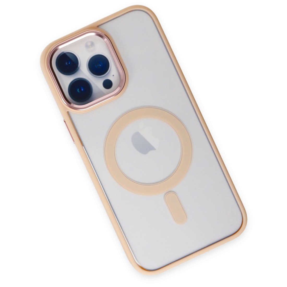 Apple iPhone 14 Pro Kılıf Room Magneticsafe Silikon - Pudra