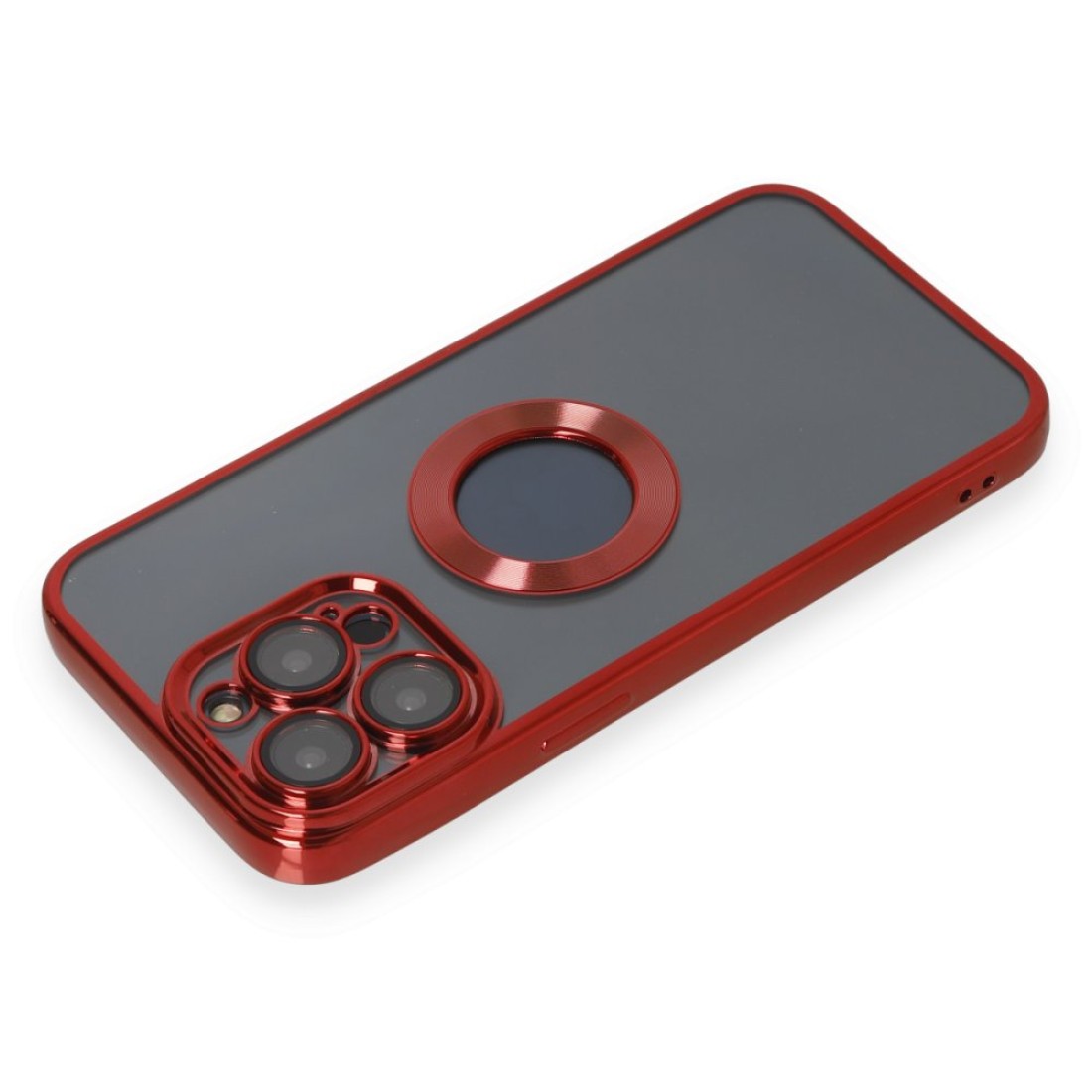 Apple iPhone 14 Pro Kılıf Slot Silikon - Kırmızı