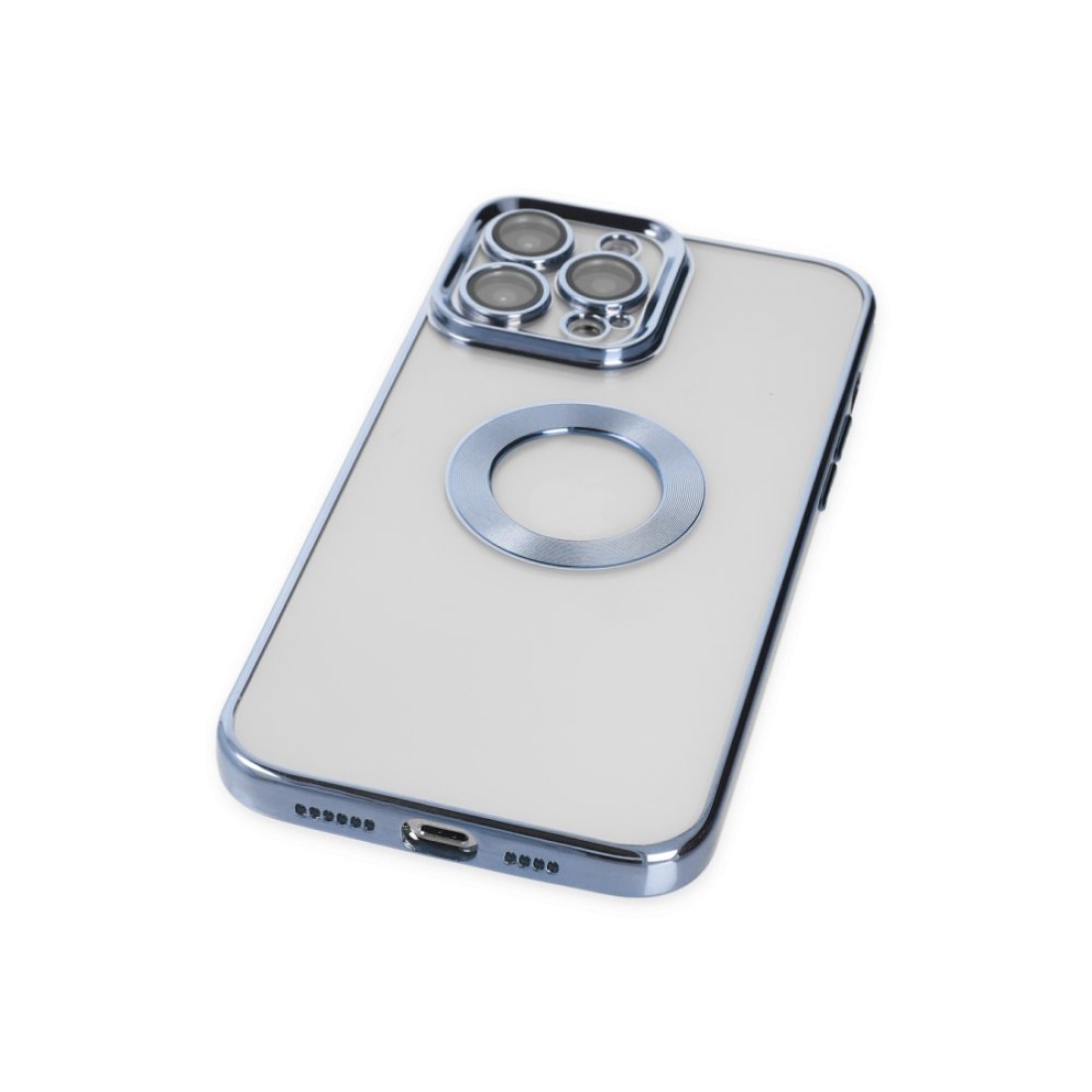 Apple iPhone 14 Pro Kılıf Slot Silikon - Sierra Blue