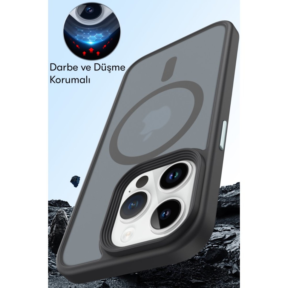 Apple iPhone 14 Pro Kılıf Trex Magneticsafe Kapak - Pudra