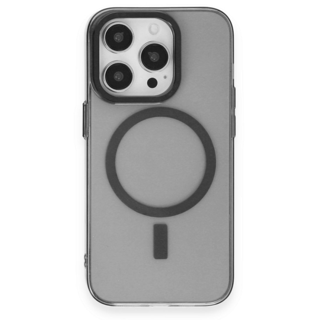 Apple iPhone 14 Pro Max Kılıf Anka PC Magneticsafe Sert Metal Kapak - Siyah