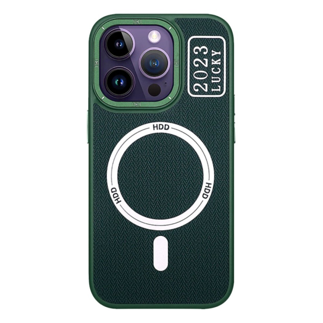 Apple iPhone 14 Pro Max Kılıf HBC-157 Granada Magneticsafe Kapak - Koyu Yeşil