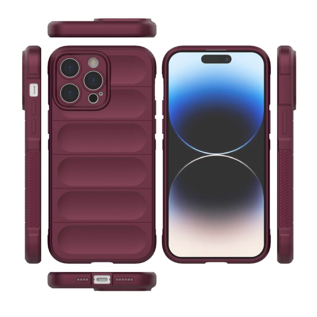 Apple iPhone 14 Pro Max Kılıf Optimum Silikon - Bordo