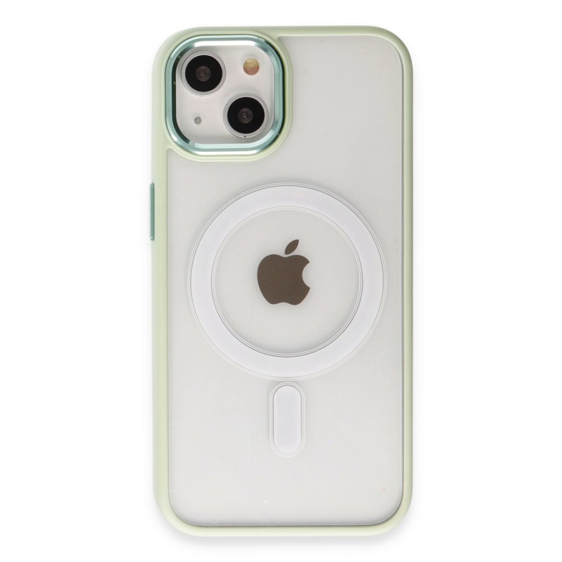 Apple iPhone 15 Kılıf Room Magneticsafe Silikon - Su Yeşili