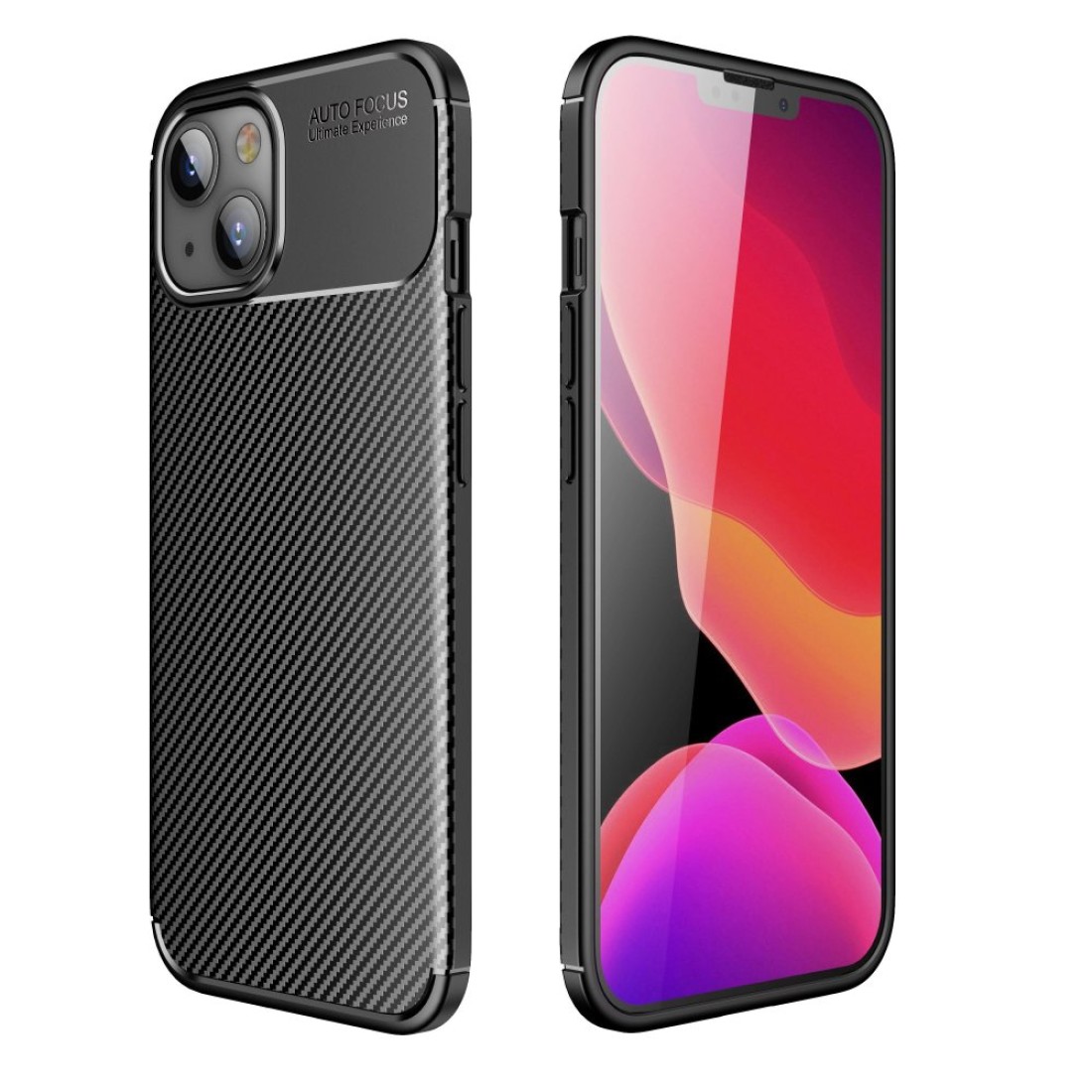 Apple iPhone 15 Plus Kılıf Focus Karbon Silikon - Siyah