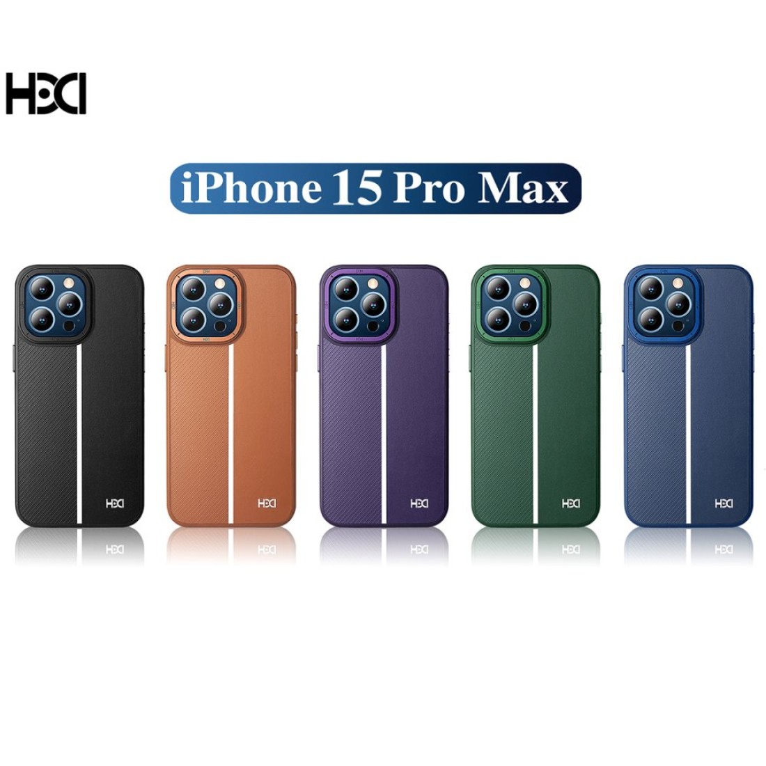 Apple iPhone 15 Pro Kılıf HBC-155 Lizbon Kapak - Kahverengi