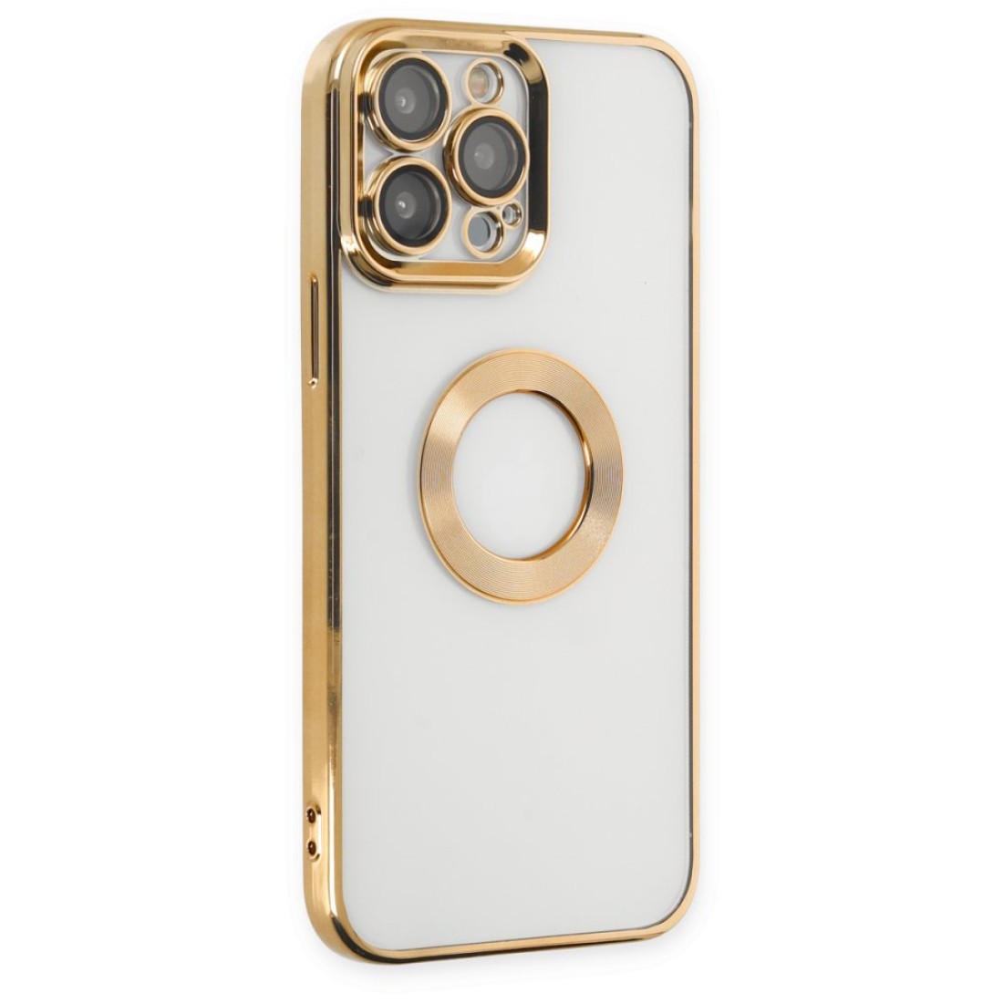 Apple iPhone 15 Pro Kılıf Slot Silikon - Gold