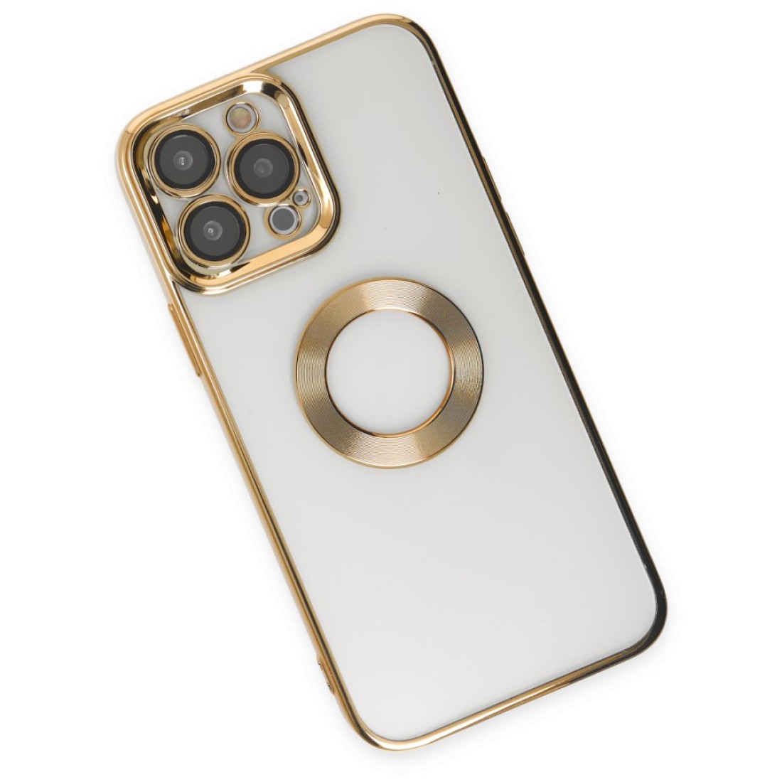 Apple iPhone 15 Pro Kılıf Slot Silikon - Gold