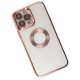 Apple iPhone 15 Pro Kılıf Slot Silikon - Rose Gold