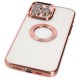 Apple iPhone 15 Pro Kılıf Slot Silikon - Rose Gold