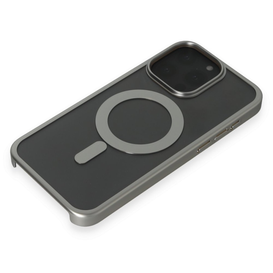 Apple Apple iPhone 15 Pro Max Kılıf Erozi Magsafe Kapak - Gümüş