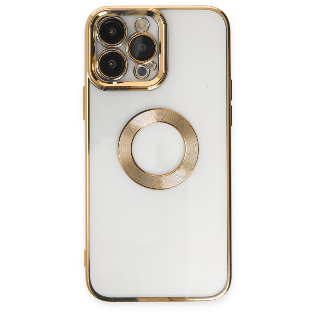 Apple iPhone 15 Pro Max Kılıf Slot Silikon - Gold