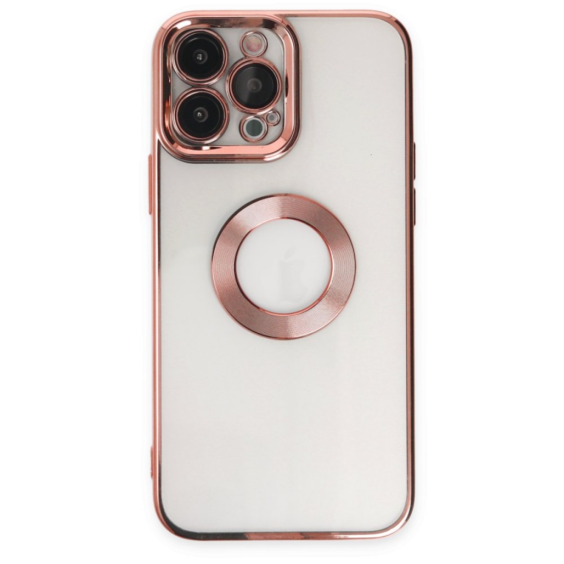 Apple iPhone 15 Pro Max Kılıf Slot Silikon - Rose Gold