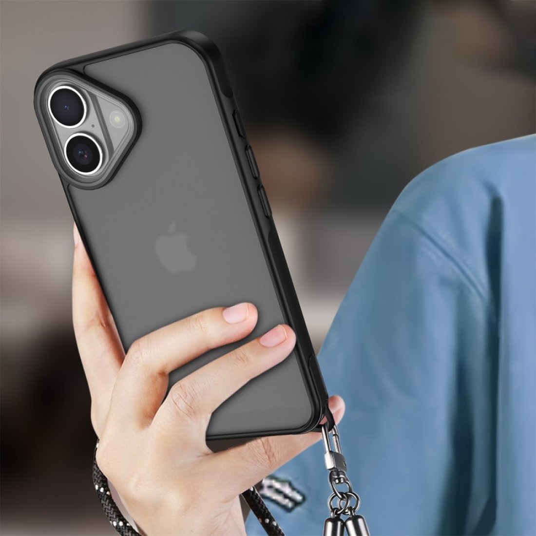 iPhone 16 Kılıf Elegant Kapak - Titan Gri