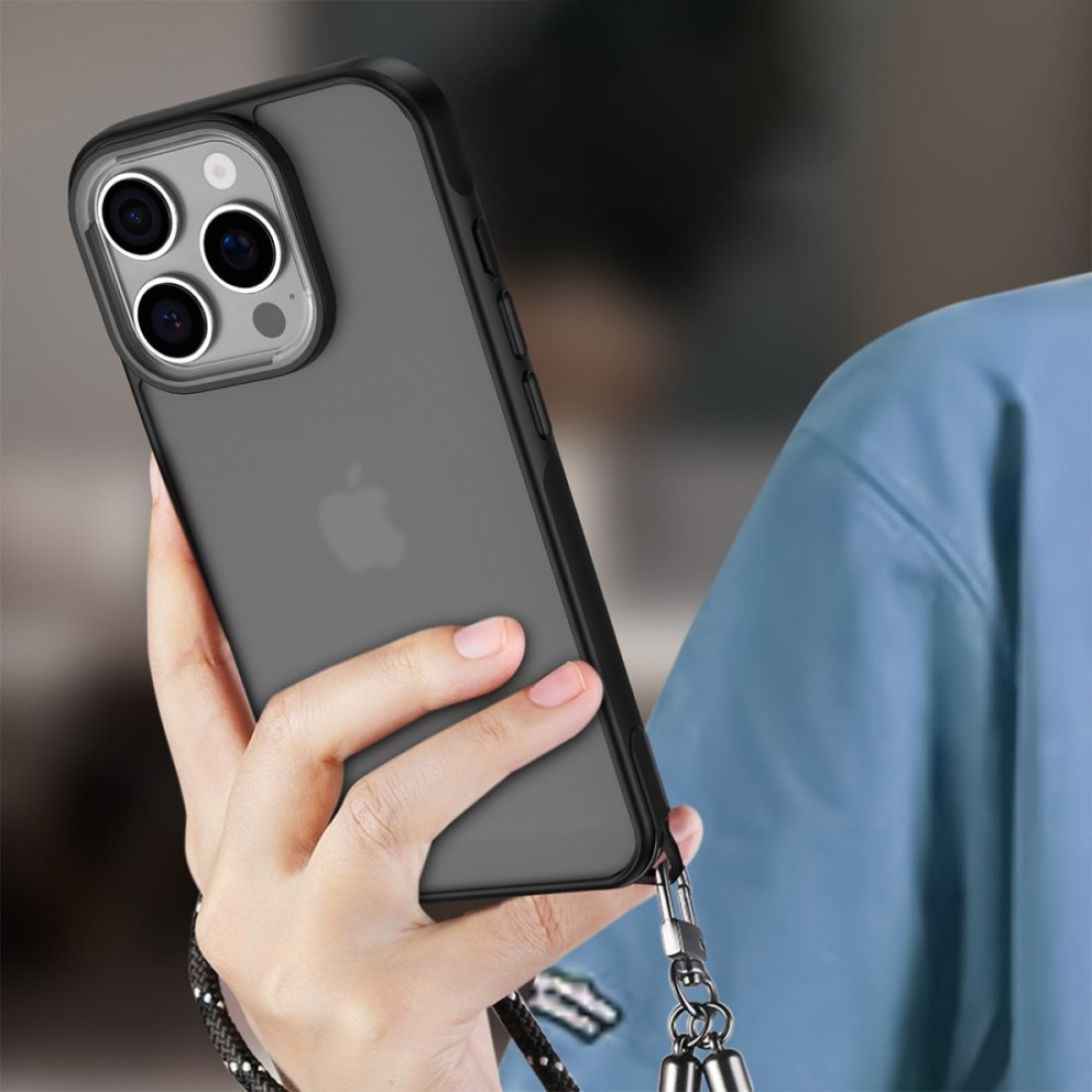 iPhone 16 Pro Kılıf Elegant Kapak - Titan Gri