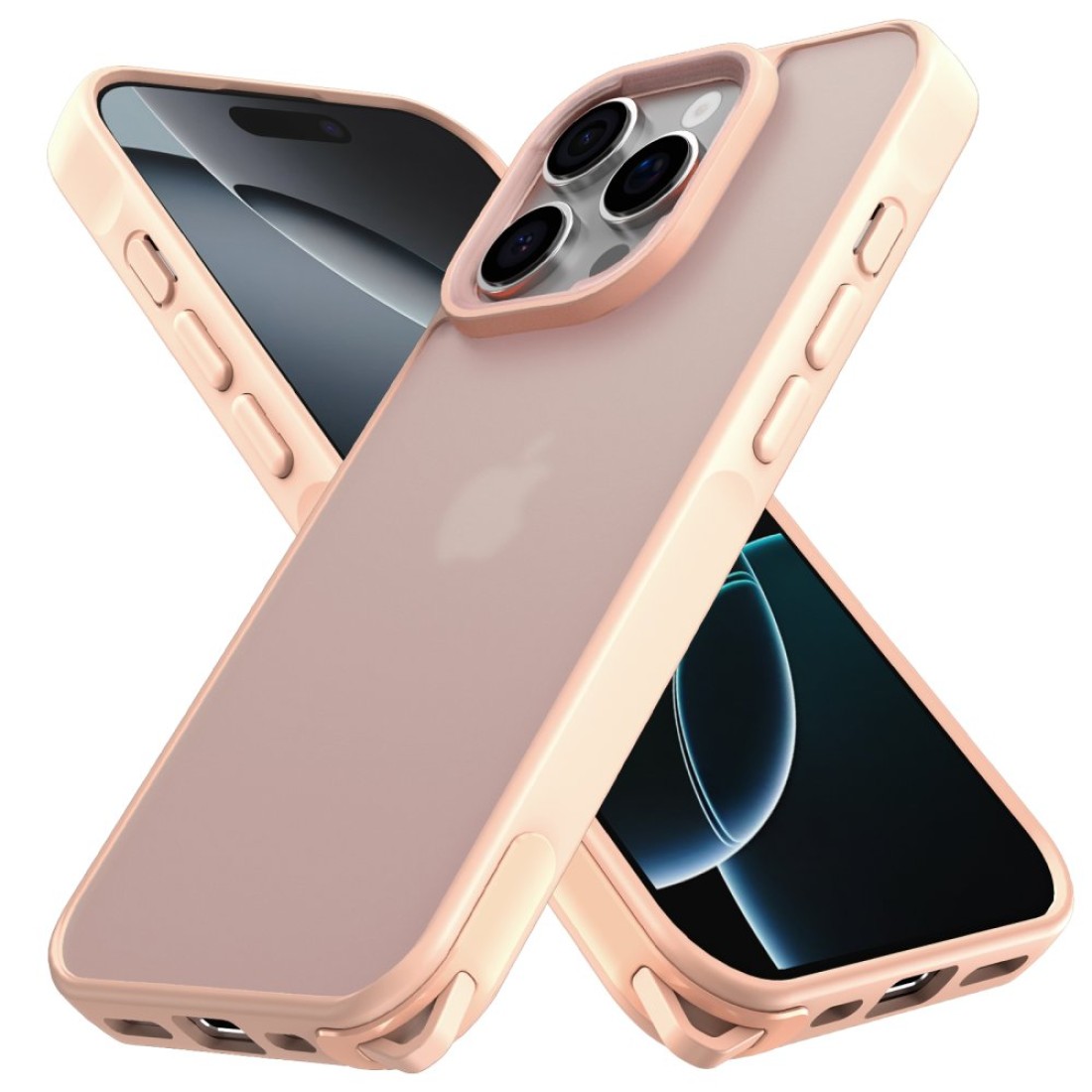 iPhone 16 Pro Max Kılıf Elegant Kapak - Pudra