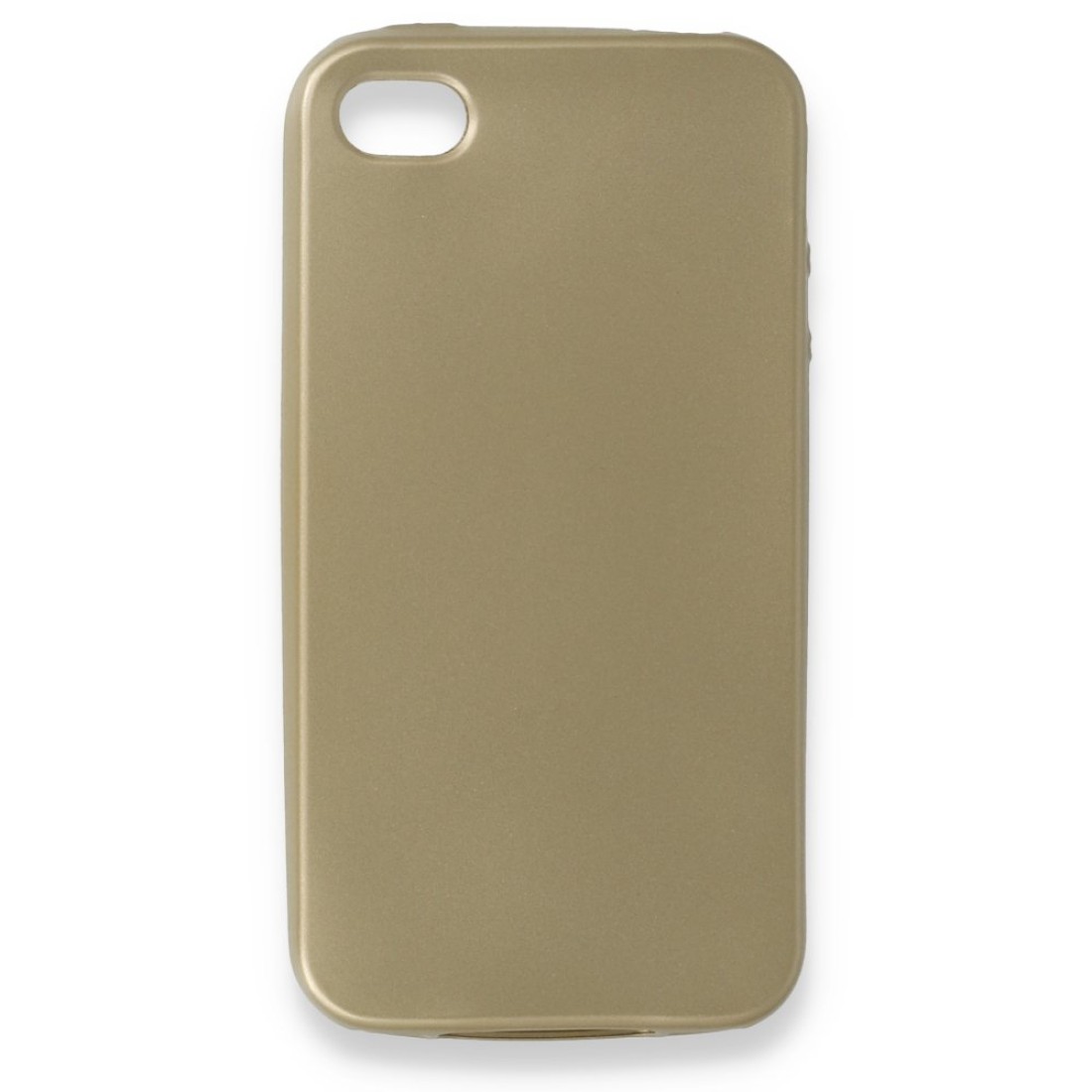 Apple iPhone 4 Kılıf Premium Rubber Silikon - Gold