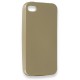 Apple iPhone 4 Kılıf Premium Rubber Silikon - Gold