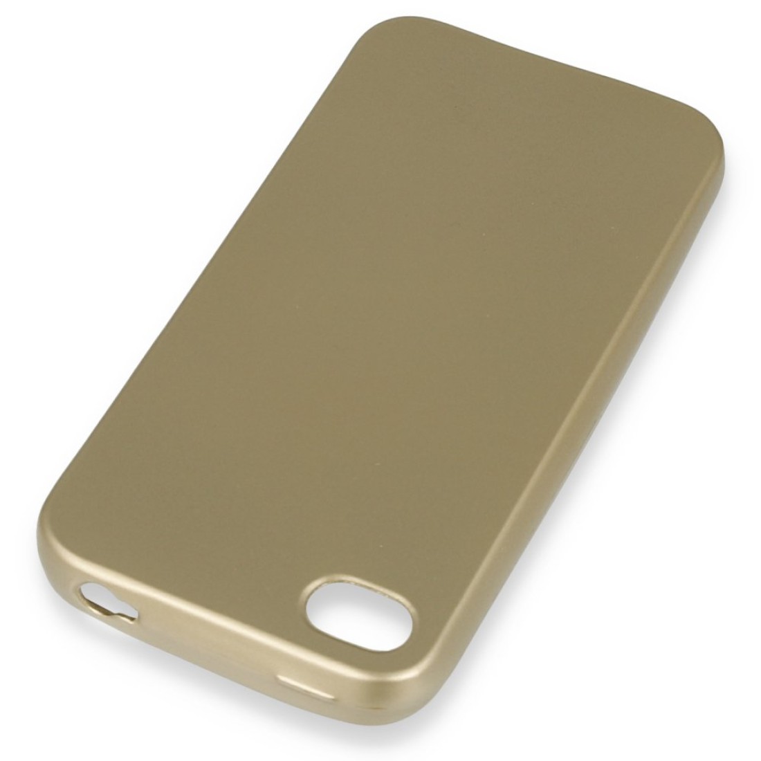 Apple iPhone 4 Kılıf Premium Rubber Silikon - Gold