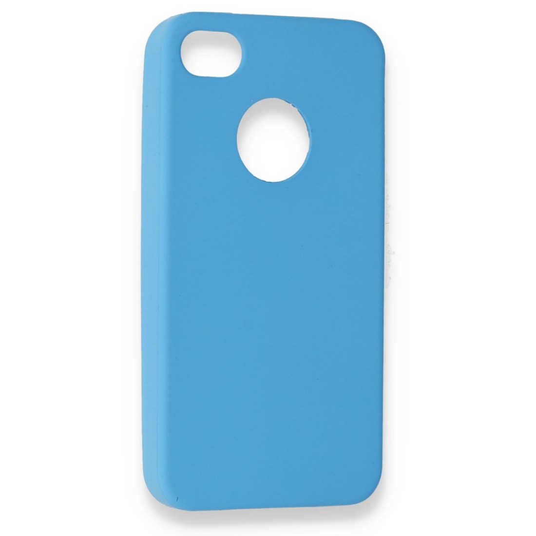Apple iPhone 4 Kılıf Premium Rubber Silikon - Mavi