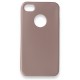 Apple iPhone 4 Kılıf Premium Rubber Silikon - Rose Gold