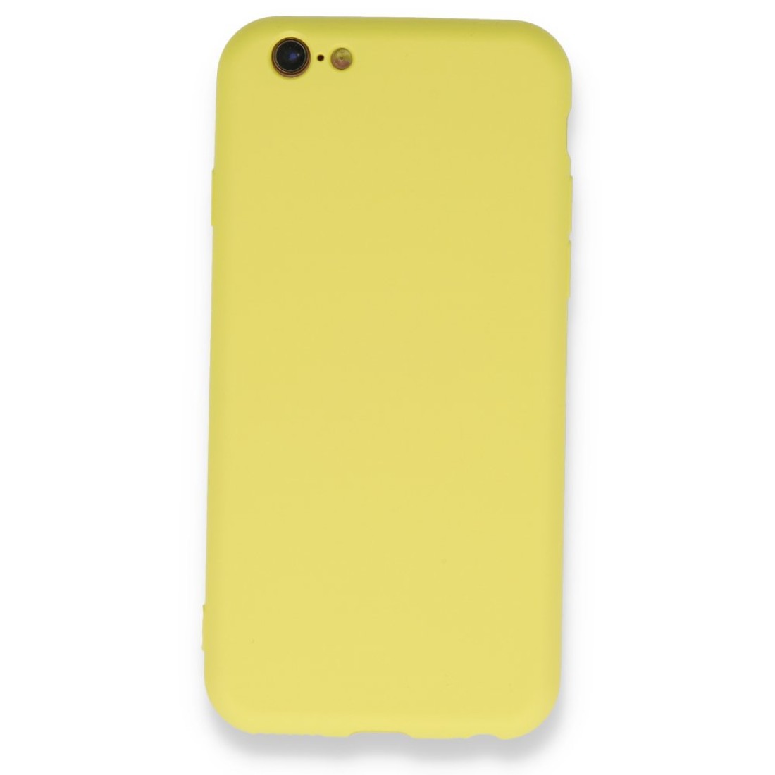 Apple iPhone 6 Kılıf Nano içi Kadife  Silikon - Sarı