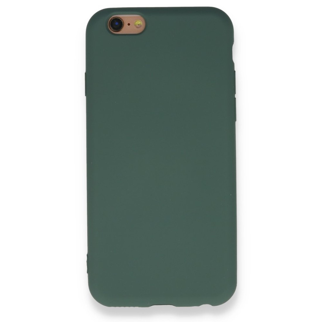 Apple iPhone 6 Kılıf Nano içi Kadife  Silikon - Koyu Yeşil