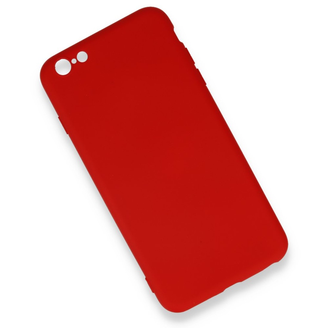 Apple iPhone 6 Plus Kılıf Nano içi Kadife  Silikon - Kırmızı
