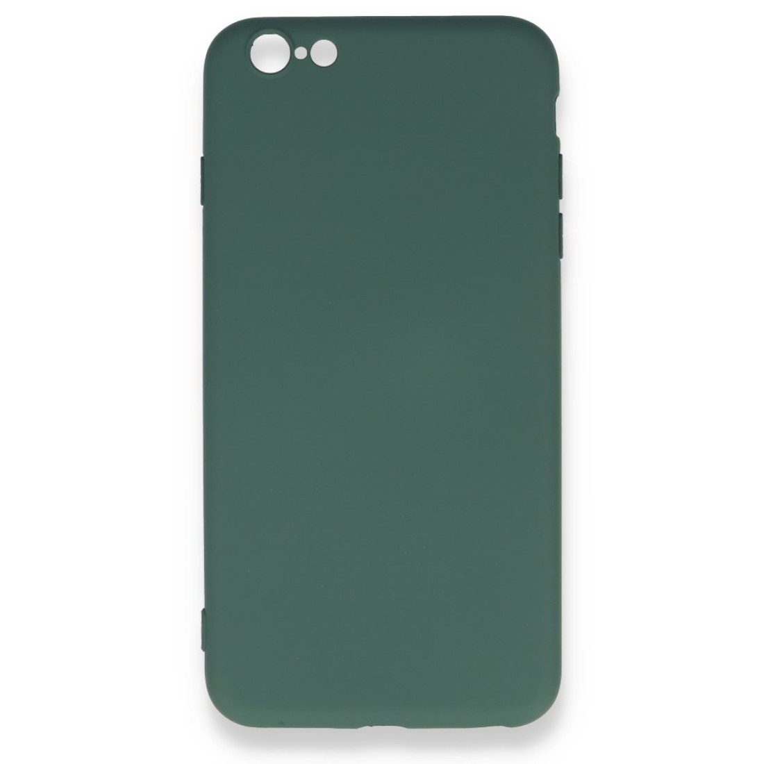 Apple iPhone 6 Plus Kılıf Nano içi Kadife  Silikon - Koyu Yeşil