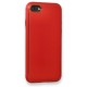 Apple iPhone 7 Kılıf Coco Deri Silikon Kapak - Kırmızı