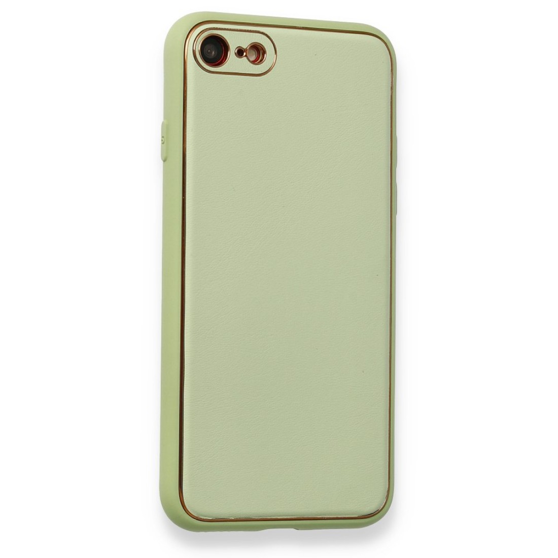 Apple iPhone 7 Kılıf Coco Deri Silikon Kapak - Açık Yeşil