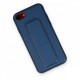 Apple iPhone 7 Kılıf Coco Deri Standlı Kapak - Açık Mavi