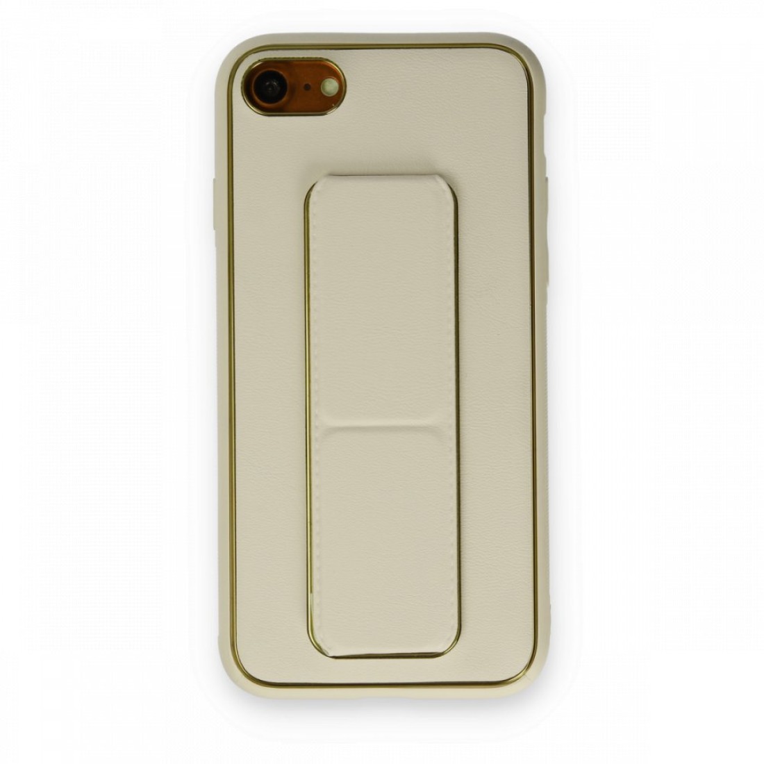 Apple iPhone 7 Kılıf Coco Deri Standlı Kapak - Beyaz
