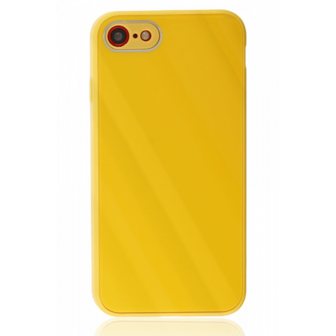 Apple iPhone 7 Kılıf Glass Kapak - Sarı