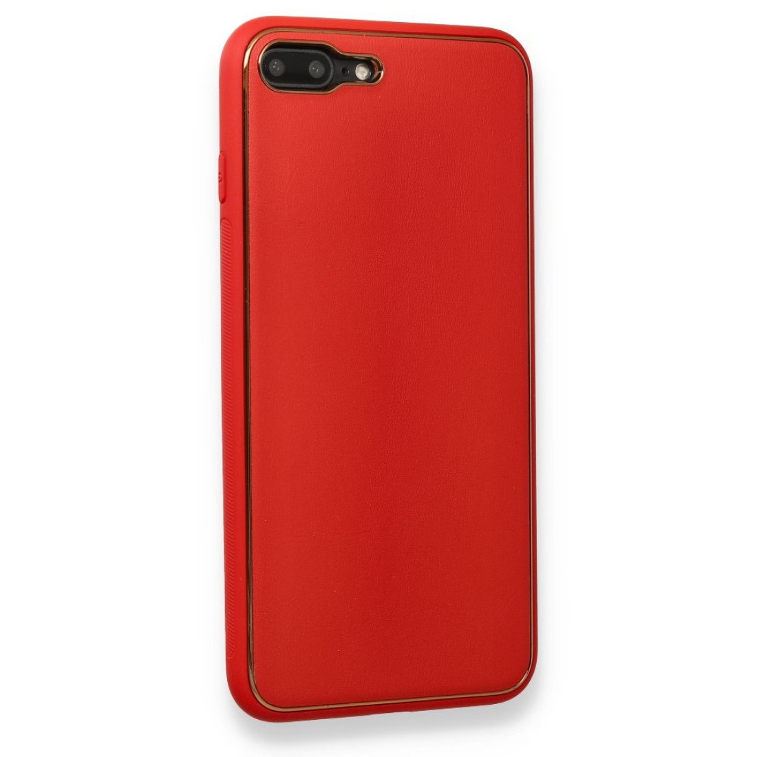 Apple iPhone 7 Plus Kılıf Coco Deri Silikon Kapak - Kırmızı