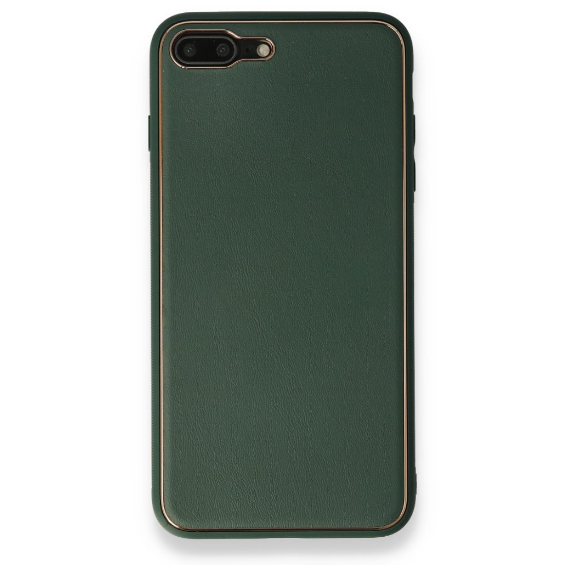 Apple iPhone 8 Plus Kılıf Coco Deri Silikon Kapak - Yeşil