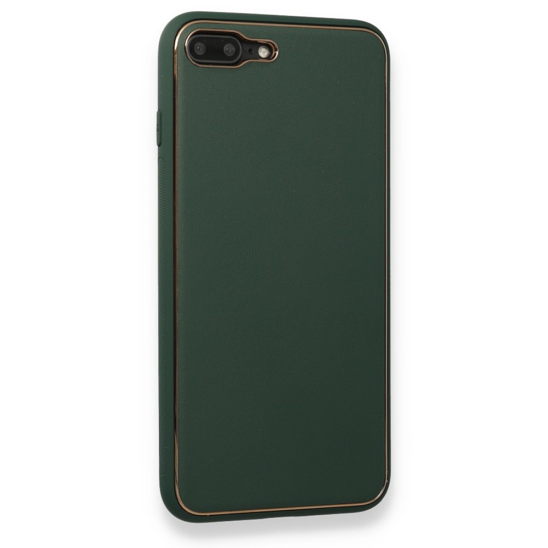 Apple iPhone 7 Plus Kılıf Coco Deri Silikon Kapak - Yeşil