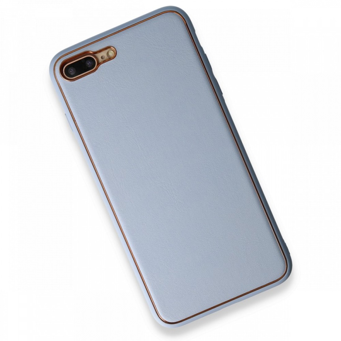 Apple iPhone 7 Plus Kılıf Coco Deri Silikon Kapak - Açık Mavi