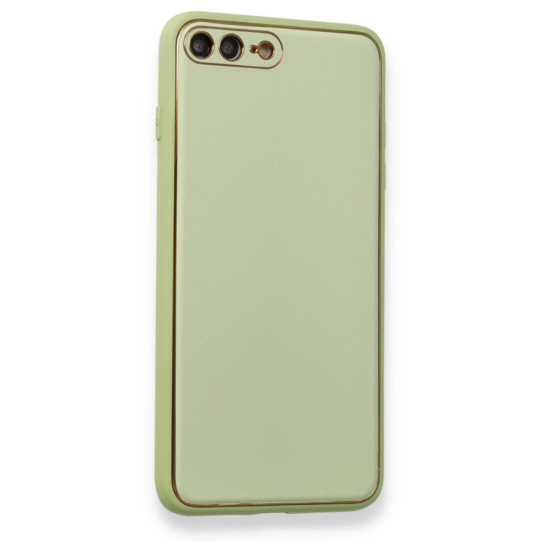 Apple iPhone 7 Plus Kılıf Coco Deri Silikon Kapak - Açık Yeşil