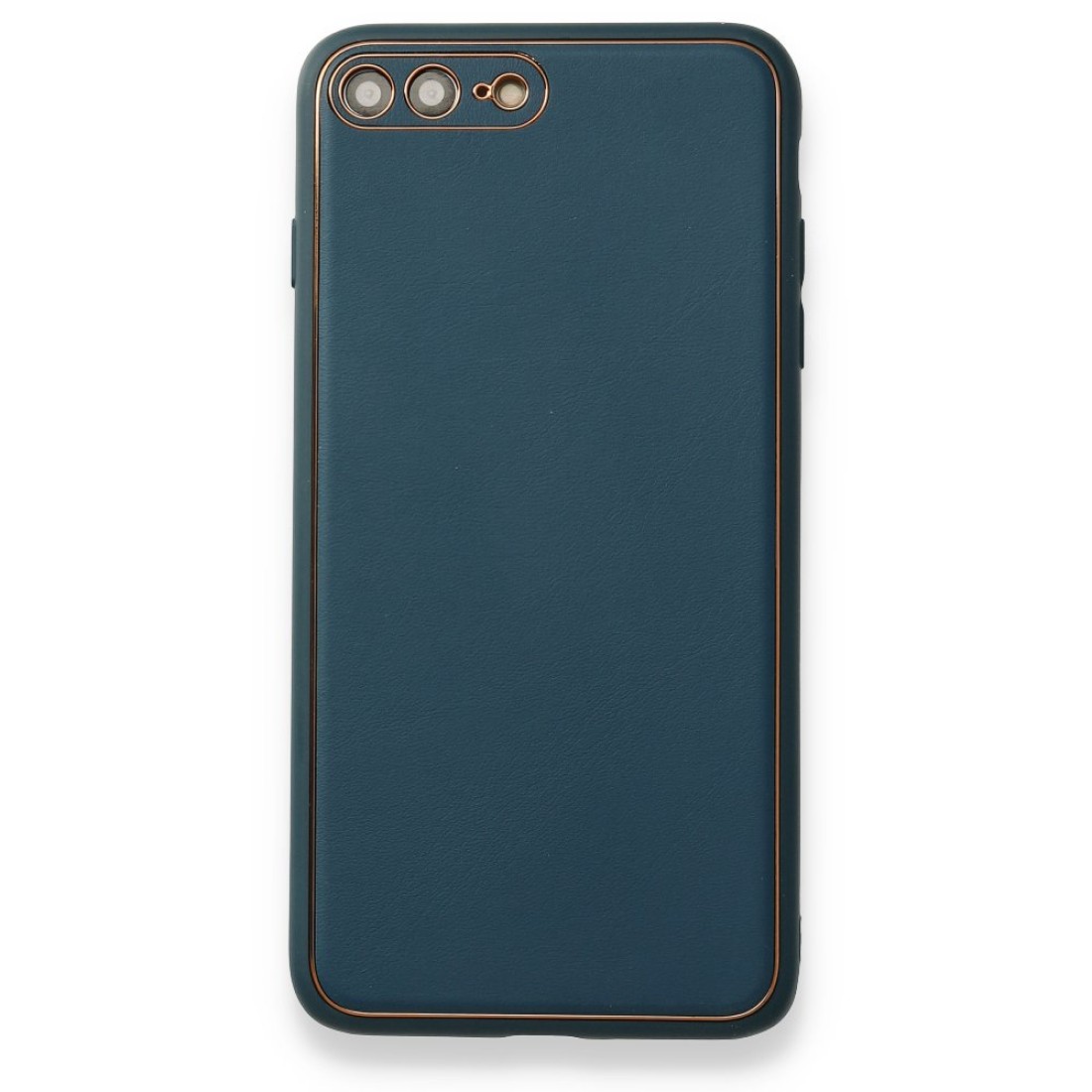 Apple iPhone 7 Plus Kılıf Coco Deri Silikon Kapak - Mavi