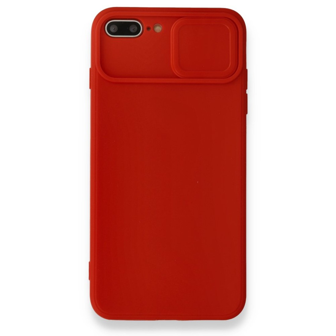 Apple iPhone 8 Plus Kılıf Color Lens Silikon - Kırmızı