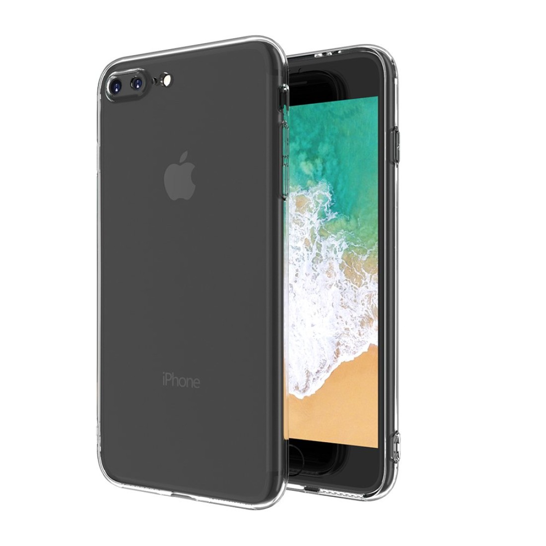 Apple iPhone 7 Plus Kılıf Deluxe 2mm Şeffaf Silikon