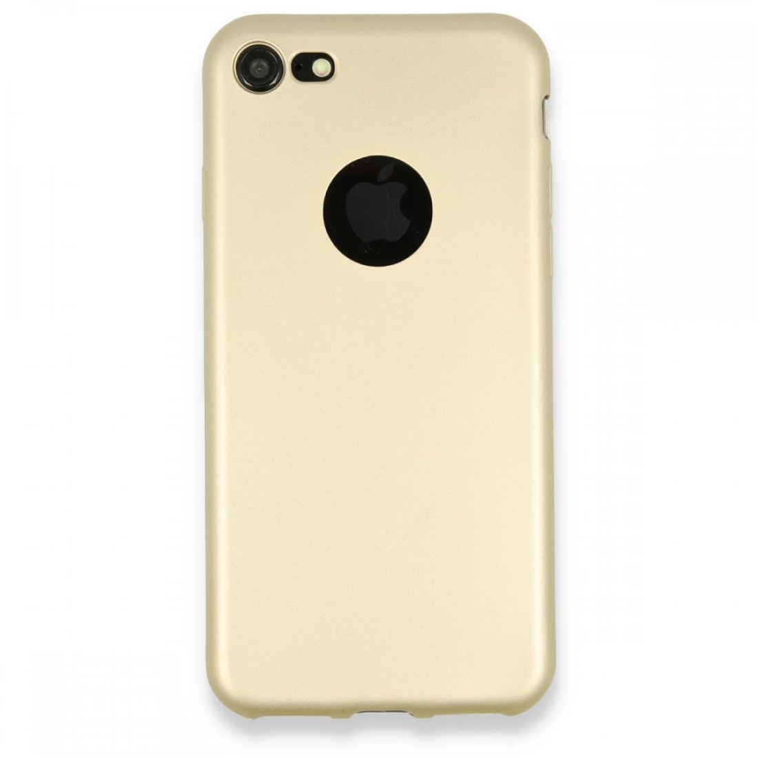 Apple iPhone 7 Kılıf Premium Rubber Silikon - Gold