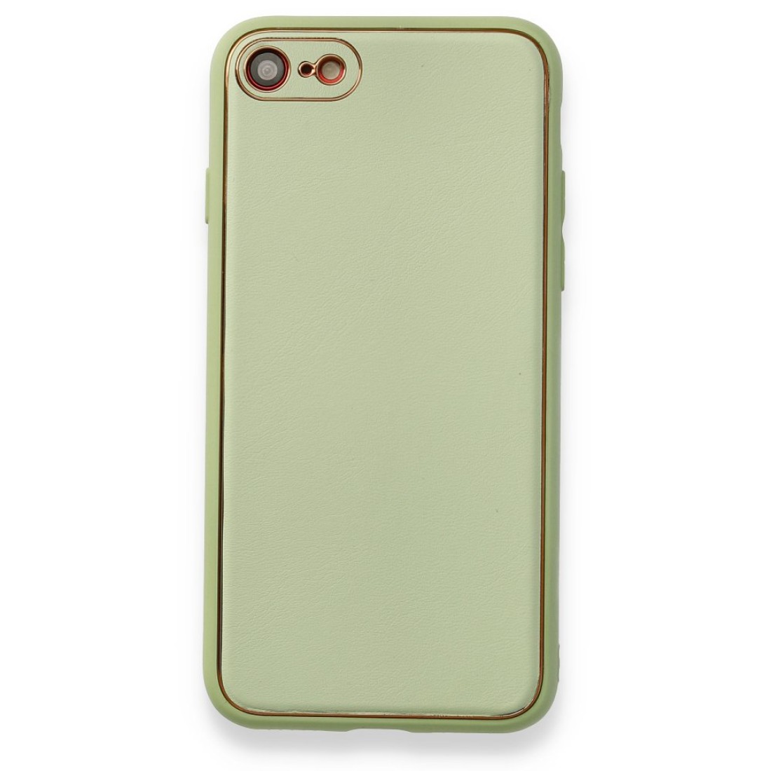 Apple iPhone 8 Kılıf Coco Deri Silikon Kapak - Açık Yeşil